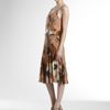 Gucci Silk Floral Dress in Beige (tan) - Lyst