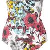 Jets By Jessika Allen Iconic Printed Bandeau Swimsuit in Multicolor (turquoise) - Lyst
