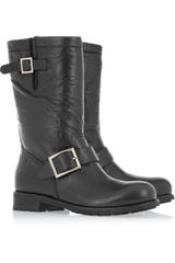 Jimmy Choo Leather Biker Boots