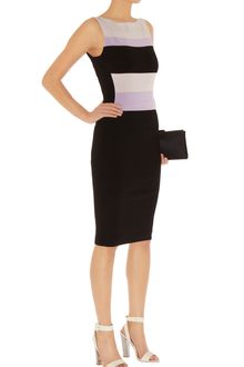 Karen Millen Block Stripe Bandage Knit Dress - Lyst