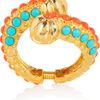 Kenneth Jay Lane 22karat Goldplated Cabochon Caterpillar Bangle in Gold - Lyst