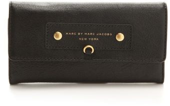 Marc By Marc Jacobs Preppy Leather Long Trifold Wallet - Lyst