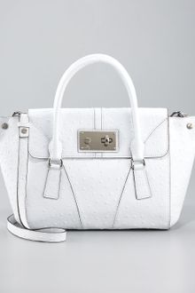 Milly Mina Ostrich Satchel - Lyst
