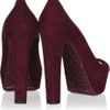 Miu Miu Glittersole Suede Pumps in Purple (merlot) - Lyst