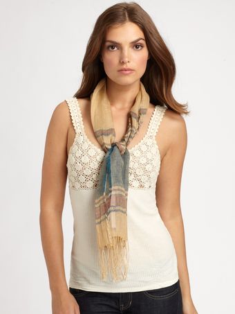  Linen Striped Scarf 