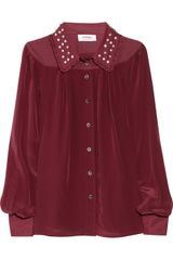 Sonia By Sonia Rykiel Crystalembellished Silk Shirt