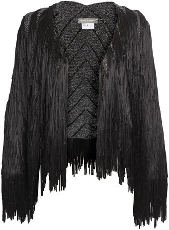 Tim Ryan Full Fringed Knit Jacket - Lyst