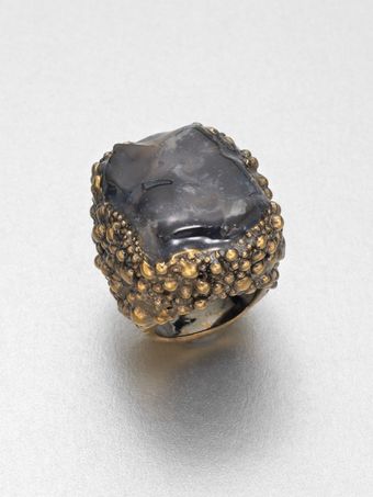 Yves Saint Laurent Shadow Broken Agate Ring - Lyst
