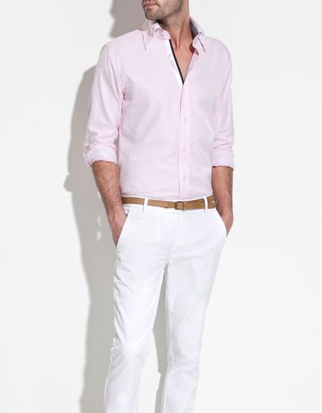 Zara Structured Shirt with Contrasting Colors in Pink for Men - Lyst Zara Structured Shirt with Contrasting Colors in Pink for Men - Lyst