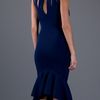 Alexander Mcqueen Frilled Hem Dress in Blue (indigo) - Lyst