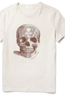 Alexander McQueen Skullprint Cotton Tshirt - Lyst