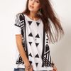 Asos Collection Asos Tshirt Tunic in Graphic Print in White - Lyst