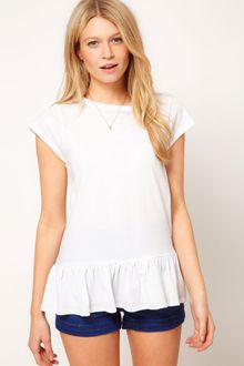 ASOS Collection Asos Tshirt with Peplum - Lyst