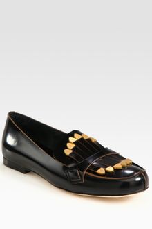 Chloé Leather Moccasin Loafers - Lyst