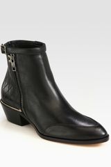 Chloé Quilted Leather Ankle Boots