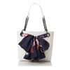 Dkny Patent Small Scarf Tote Bag in White - Lyst