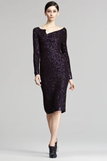 Donna Karan New York Asymmetric Sequined Dress - Lyst