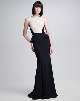 Elie Saab Colorblock Bodice Gown - Lyst