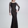 Emilio Pucci Openback Lace Gown in Black - Lyst