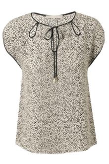 Jason Wu Printed Silk Top with Selttie Neck - Lyst