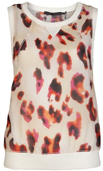 L.a.m.b. Sleeveless Leopard Top in Animal (leopard) - Lyst