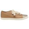 Lanvin Leather Trainers with Metallic Toe Cap in Gold (beige) - Lyst