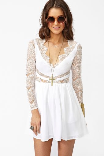 Nasty Gal Paradise Stars Dress White - Lyst