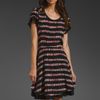 See By Chloé Funny Fries Print Layered A Line Dress in Blackpink in Multicolor (black & pink) - Lyst