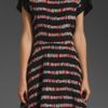 See By Chloé Funny Fries Print Layered A Line Dress in Blackpink in Multicolor (black & pink) - Lyst