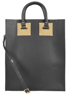 Sophie Hulme Double Plate Black Tote - Lyst