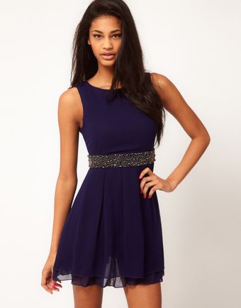 Tfnc Tfnc Skater Dress with Bauble Embellishment - Lyst