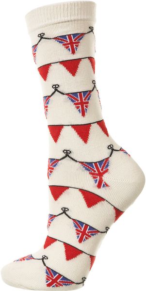 Topshop Jubilee Bunting Ankle Socks - Lyst