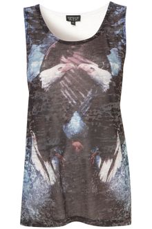 Topshop Burnout Mirror Eagle Vest - Lyst
