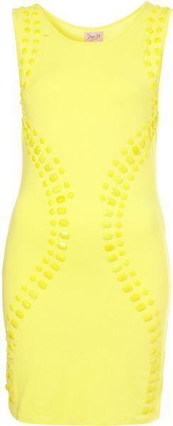 Topshop Gem Beaded Bodycon Dress By Dress Up Topshop - Lyst