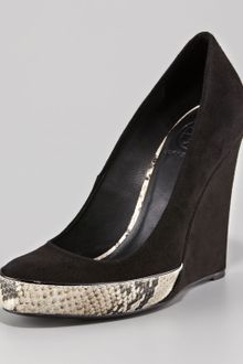 Tory Burch Sandra Snake print Platform Wedge - Lyst