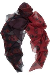 Alexander McQueen Skullprint Degradé Silkchiffon Scarf