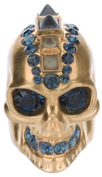 Alexander McQueen Punk Skull Ring - Lyst