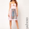 Asos Collection  Dress in Scarf Print in Pink - Lyst