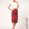Asos Collection Stripe Midi Skirt in Blue (stripe) - Lyst