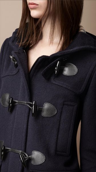 burberry duffle coat navy