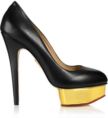 Charlotte Olympia Dolly in Black (gold) - Lyst