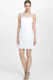 Cynthia Steffe Bethany Illusion Yoke Mesh Dress - Lyst