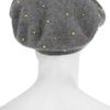 Gucci Studded Woolfelt Beret in Gray - Lyst