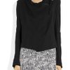 Helmut Lang Draped Crepe Jacket in Black - Lyst