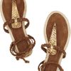 Jimmy Choo Peppin Snakeskin and Suede Sandals in Gold - Lyst