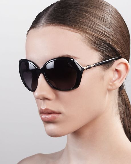 Jimmy Choo Justine Sunglasses  in Black (s) - Lyst