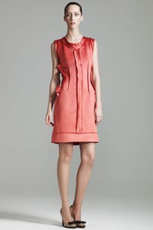 Lanvin Pleated Sheath Dress - Lyst