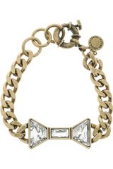 Marc By Marc Jacobs Brass and Crystal Bow Bracelet