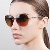Miu Miu Frameless Oval Sunglasses in Brown (antique gold) - Lyst