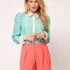 Oasis Oasis Contrast Trim Shirt in Blue (aqua) - Lyst